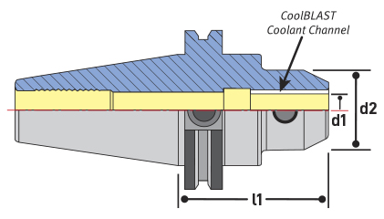 thumbnail image 2 of TECHNIKS Precision CAT 40 3/4" End Mill Holder – 1.75" Projection, CV40 CAT40, Model 22921-1.75 2 of 5