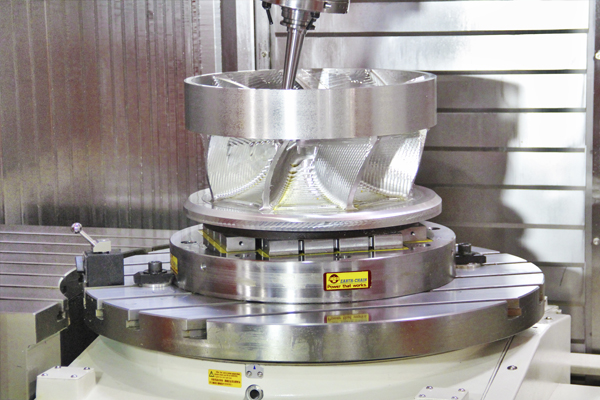Circular Workholding Magnet Holding Metal Part with Internal Profiling