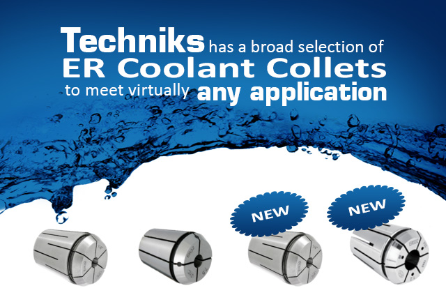 Techniks has a broad selection of ER Coolant Collets